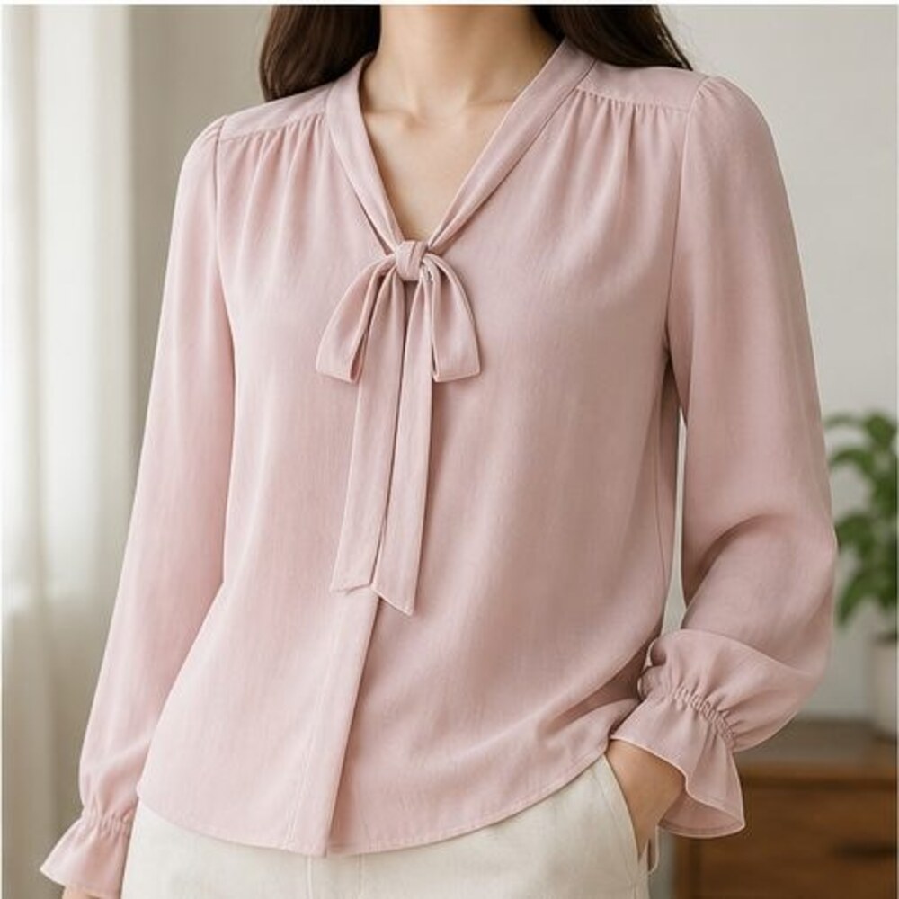 Blush Ruffle Blouse - Picture 2 of 6